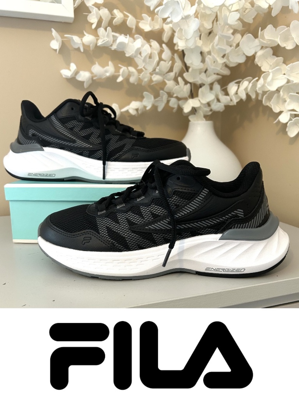 Like New! FILA Energized Trainers Leather/Textile Sneakers Women’s 7 Men’s 5.5